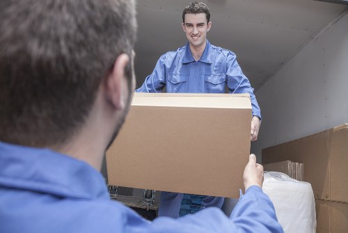 Removals van for South Wimbledon home moves on a local residential street