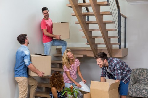 Commercial moving team planning an office relocation in South Wimbledon