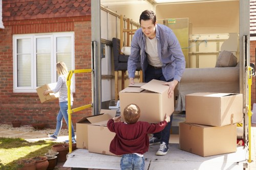 Home moving load prepared for transport